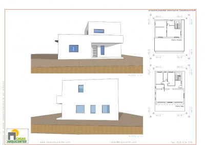 alzados volumétricos modelo diseño casa Barcelona