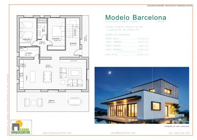 casas pasivas en Barcelona planta baja plano