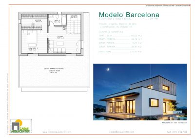 modelo casa Barcelona plano planta alta
