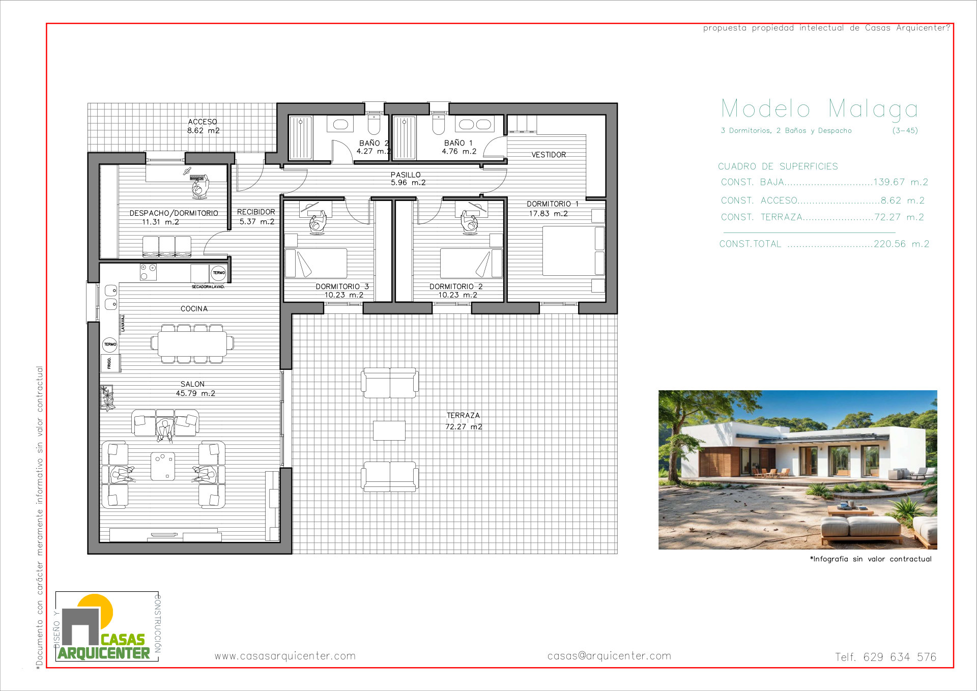 plano diseño modelo málaga